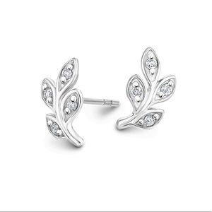 Brilliant Earth Silver Juniper Diamond Earrings